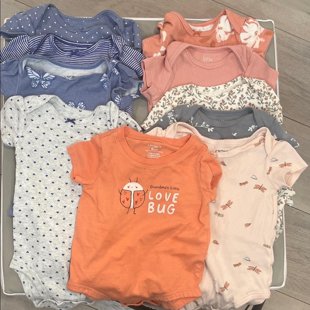 Bundle 6 months Carter's Assorted Color Bodysuits